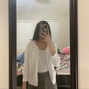 White cardigan